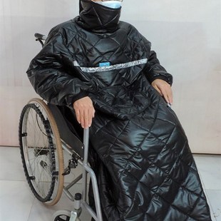 秋冬偏瘫老人外出加绒加厚保暖毯腿部户外盖毯轮椅座椅围挡被配件