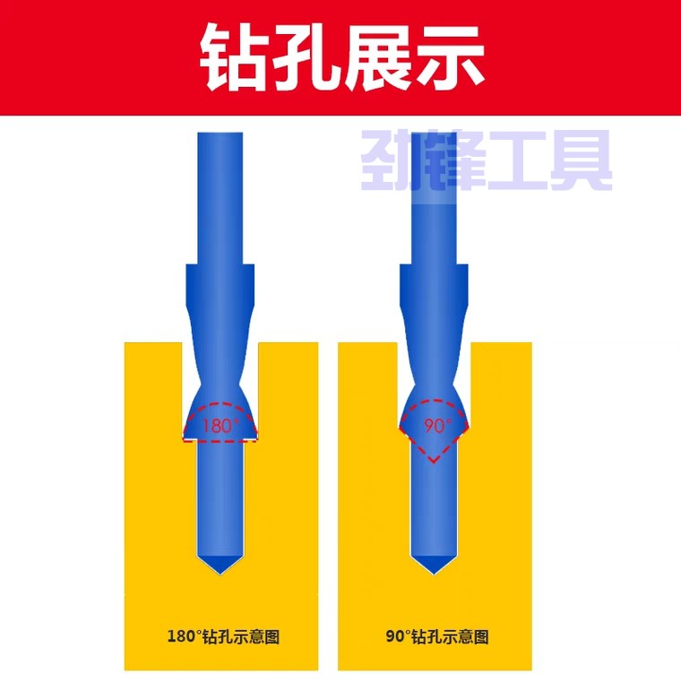 移门专用钻头 二级台阶钻头直柄阶梯钻90度180度沉头麻花钻M3-M12