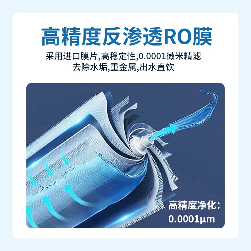 净水器RO膜反渗透滤芯400/600/800G通用过滤芯家用纯水机10寸滤芯