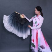 古典舞扇子水墨扇 书简舞黑色舞蹈扇长稠双面胶州秧歌舞广场舞