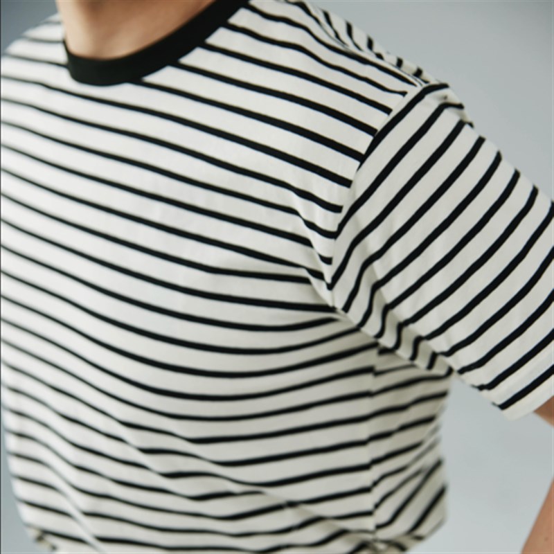平圆方中 海魂衫条纹T恤海魂衫短袖四季打底百搭休闲情侣