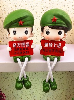 儿童房间布置摆饰摆设小清新家装可爱家居电脑桌娃娃简约书桌创意