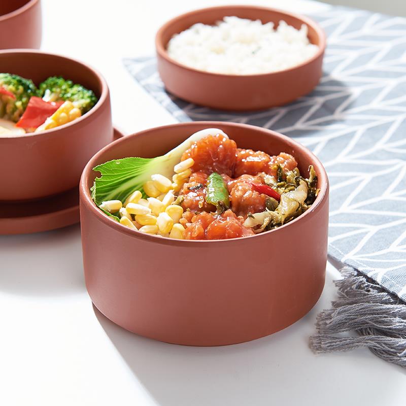 泥碗蒸碗老式家用蒸饭瓦钵饭钵陶瓷蒸菜蒸蛋碗紫砂钵头泡面土陶碗