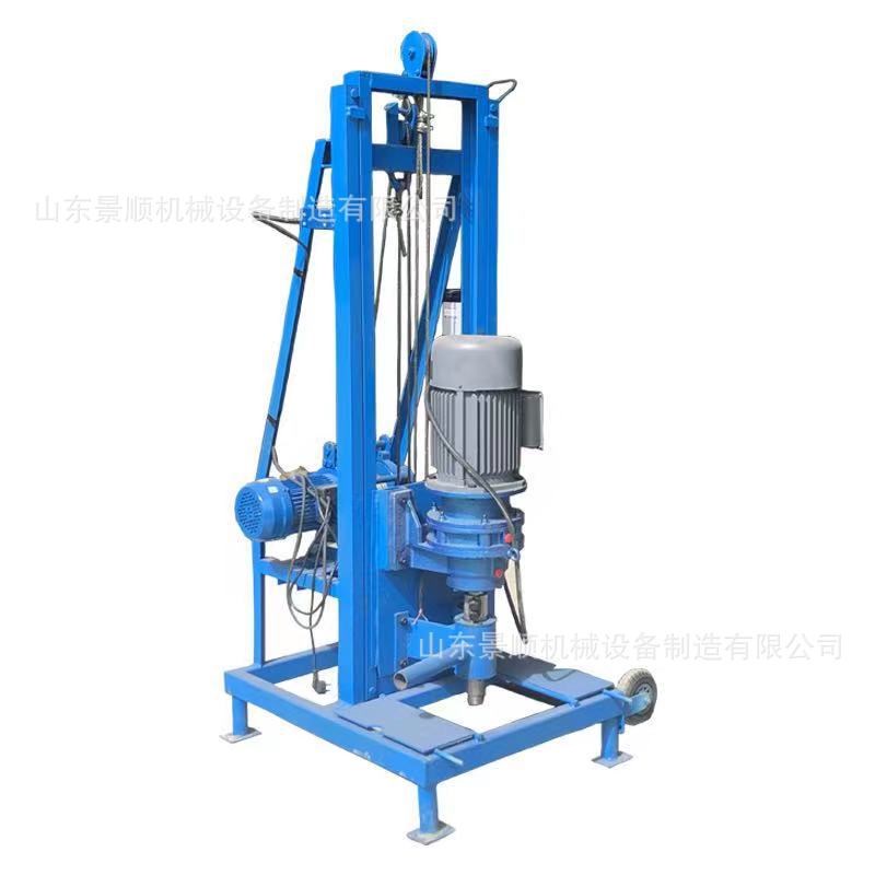 220V电动打井机 农村打井小型B便携式钻井机 家用取水伸缩式钻机
