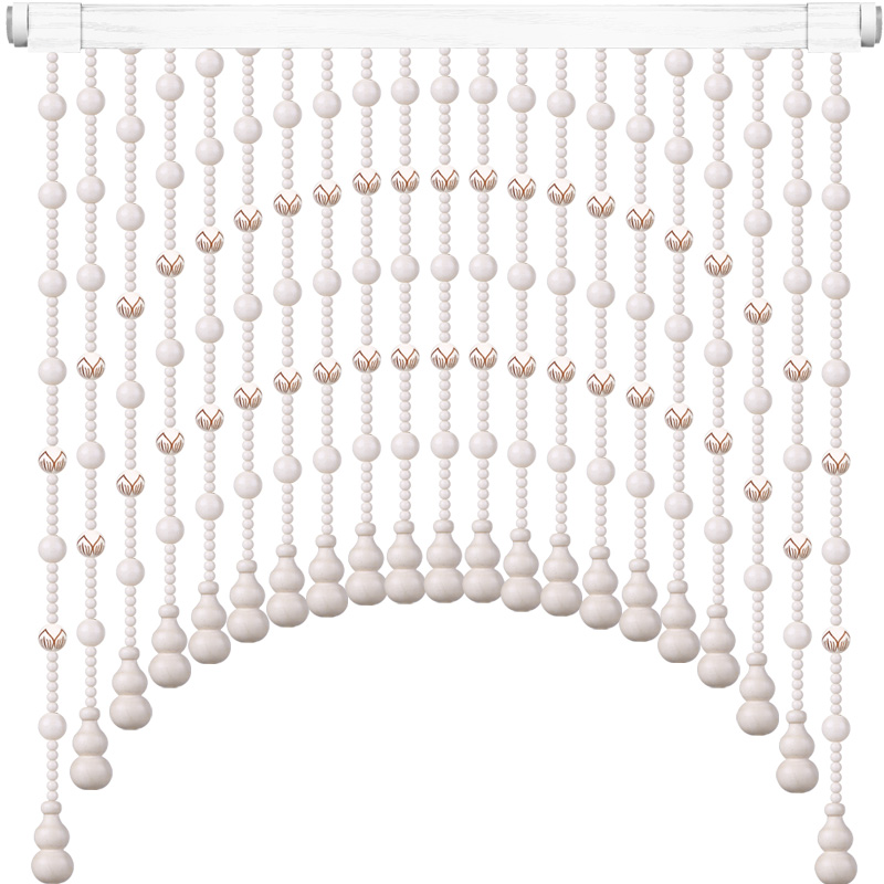 桃木珠帘客厅卫生间卧室门帘玄关隔断帘珠链吊帘欧式水晶帘子半截