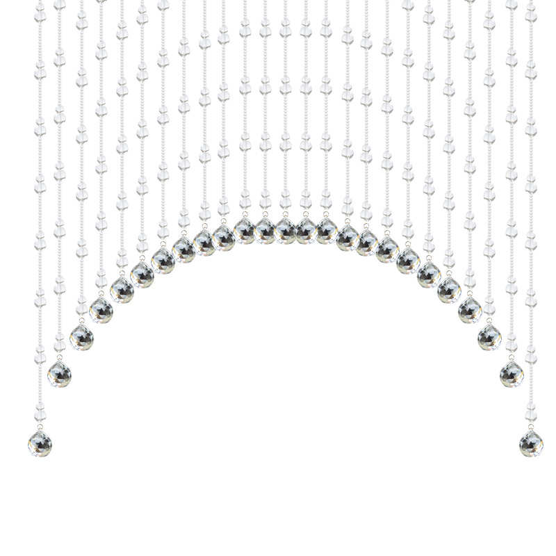 挂帘水晶 葫芦打孔卫生间帘装饰门帘客厅半免子帘隔断珠帘 玄关