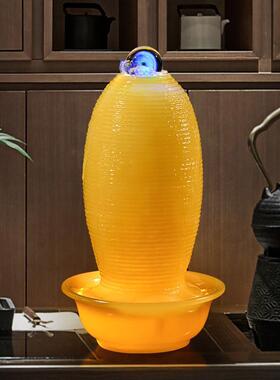 八方来财桌面流水摆件循环水招财福蛋加湿器客厅办公室.乔迁风水