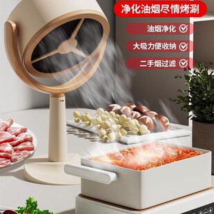 桌面吸油烟e机家用可移动式净味器客厅火锅烧烤除油烟味空气净化