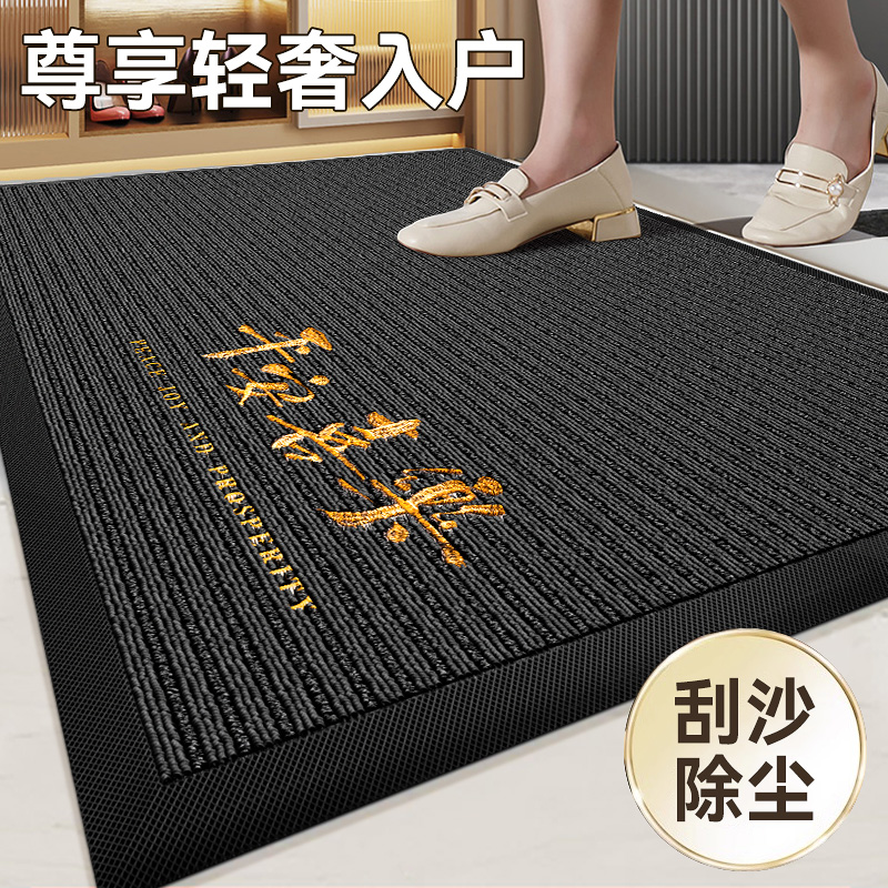 入户地垫2024新款别墅高级感玄关地毯家用耐脏免洗可擦进门口脚垫