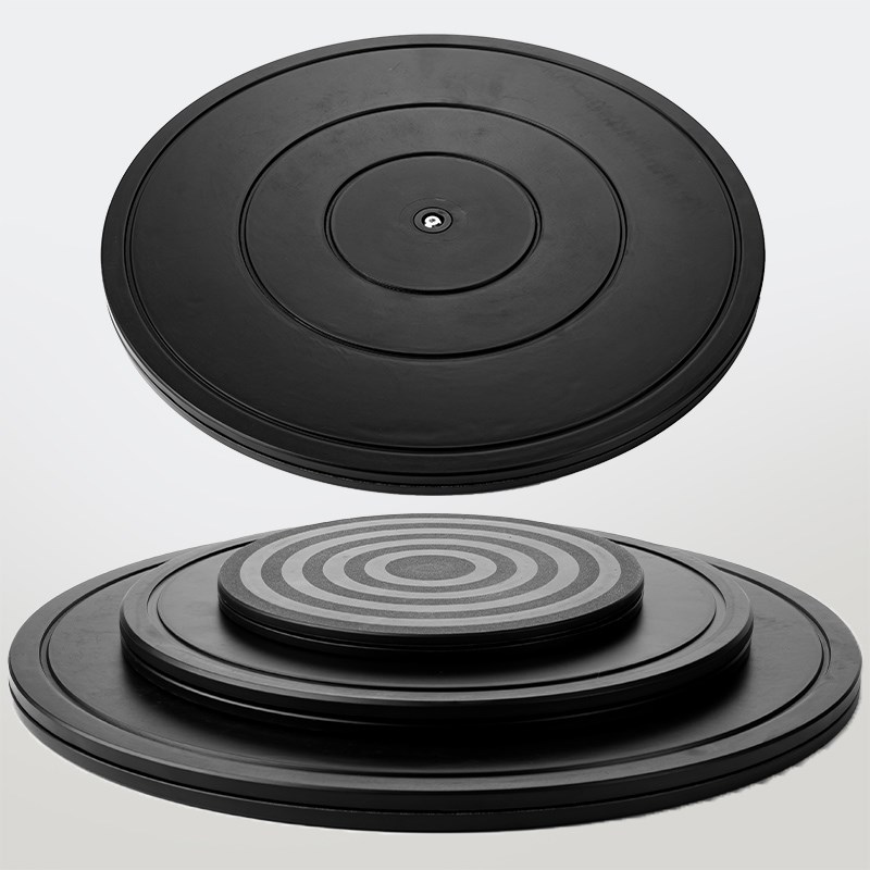 打包转盘承重快递封箱泥塑盆景展示转台修剪花艺插花塑料花盆底座