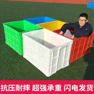 厂销周转箱带轮塑料长方形特大号储物收纳框工P业筐物Z流转运匡胶