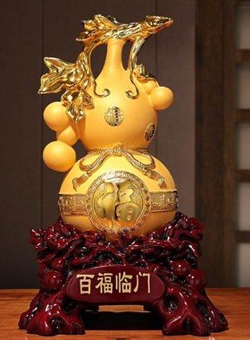 百福临门葫芦摆件招财金葫芦家居摆设客厅玄关新房装饰品乔迁礼品