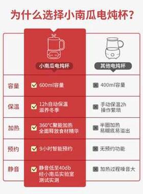 小南瓜养生杯电炖杯小型迷你加热水杯煮茶煮粥杯热牛Y奶办公室神