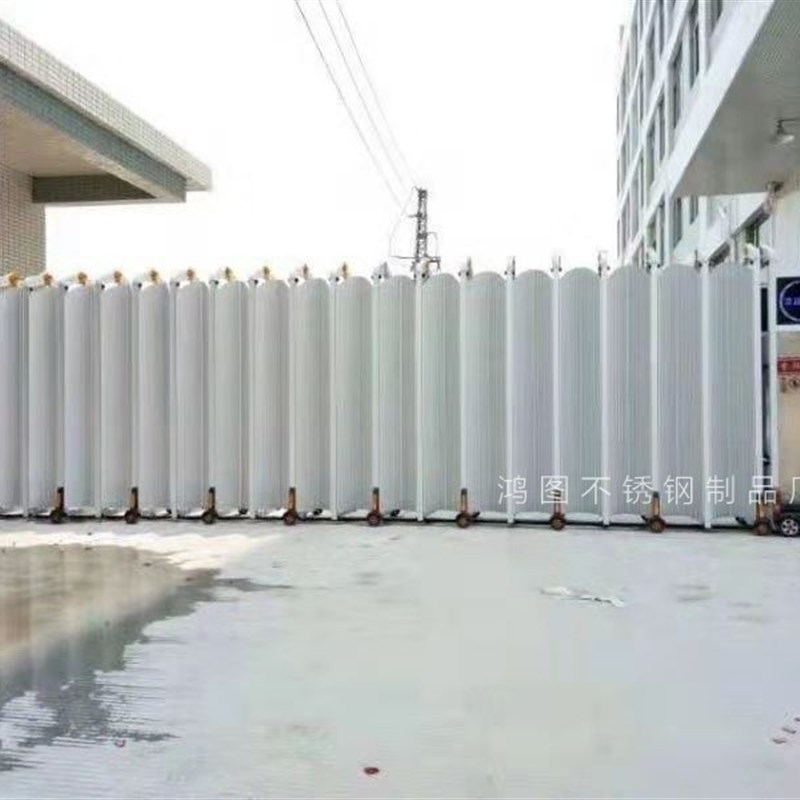 合肥电动不锈钢门围墙大门 公司大门伸缩门 庭院门 定做. 折叠推