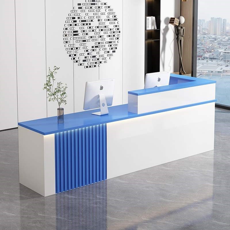 收银台烤漆公司前台接待tt台理发店吧台服装店柜台转角台奶茶店