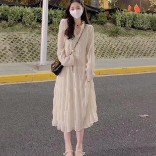 孕妇装秋装连衣裙2024新款春秋季大码时尚雪纺休闲秋款长裙子套装
