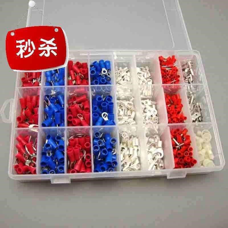 ot冷压接线端子线c耳鼻子插簧压线帽电线接头接线器组合套装 24合