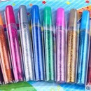 金葱胶幼儿园手工用品闪光D胶diy珠光粉笔亮粉胶给花上色 10支装