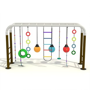 幼儿园户外活动体能秋千架攀w爬架体适能训练器材儿童悬吊爬绳绳
