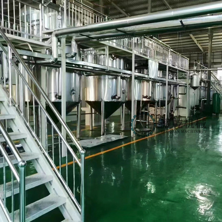 大型葵花籽油精炼加工设备20-50吨1级大豆油精炼机全套油脂设备
