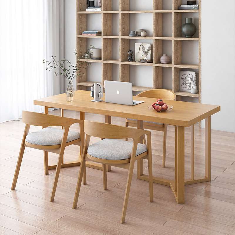 实木电脑桌北欧小户型办公桌写字台书房书法桌工作台家用简约书桌