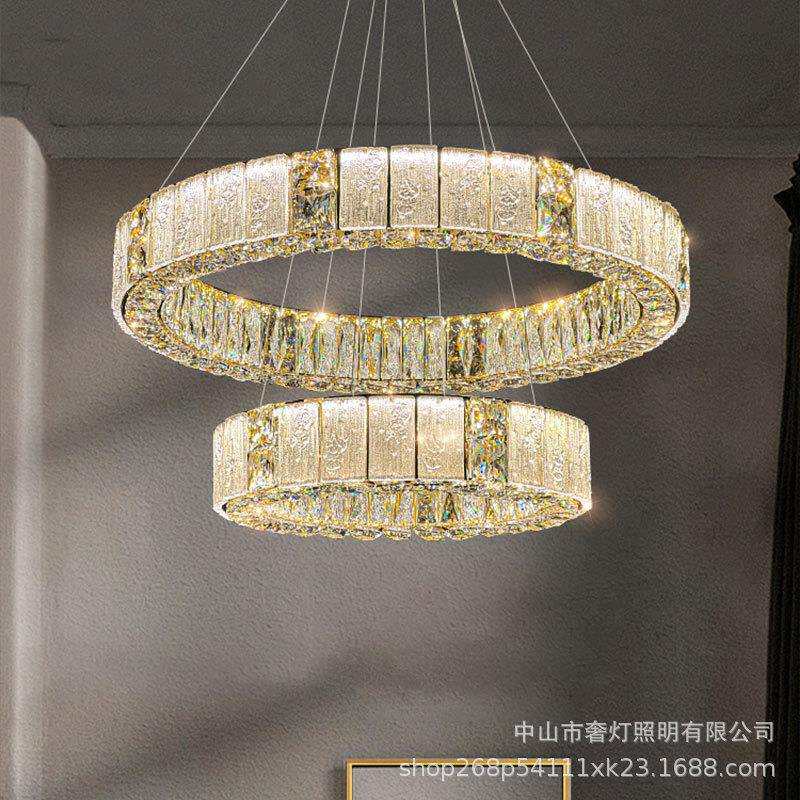 轻奢吊灯客厅灯2024年新款琉璃水晶灯高档奢华卧室餐厅设计师别墅