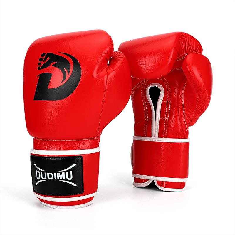 专业拳击手套纯色男女通用成人散打搏击手套泰拳格斗训练沙袋拳套