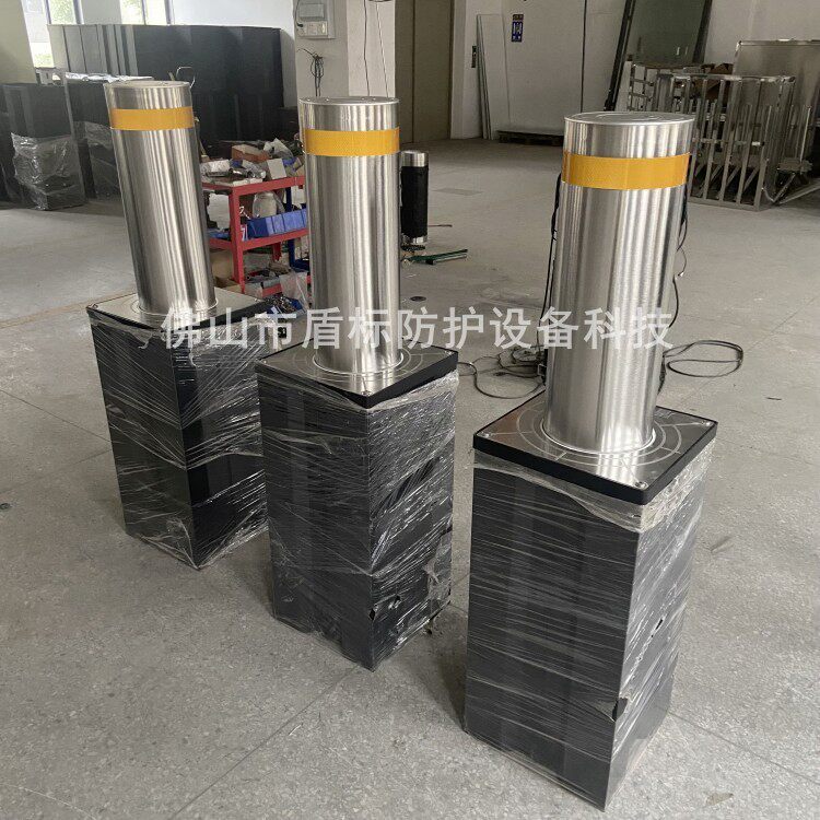 学校小区单位公园半自动可伸缩车档护柱全自动液压不锈钢升降路障