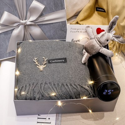 生日礼物送男生男朋友围巾礼盒男士老公实用特别走心的惊喜仪式感