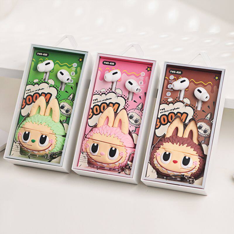 2025年新款无线蓝牙耳机可爱卡通拉布布赠送保护套高音质手机通用