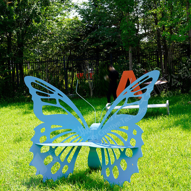 铁艺蝴蝶座椅雕塑定制户外座椅广场公园城市校园景观标志座椅,家居饰品,户外/庭院摆件,淘宝优惠券,粉丝福利购,淘宝优惠卷