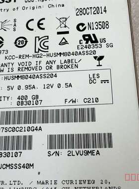 议价日立 HUSMM8040ASS204  400GB SSD适用
