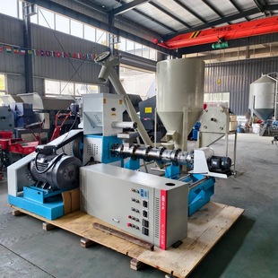 90型饲料膨化机宠物饲料膨化机鱼饲料颗粒机小型猫粮狗粮加工设备