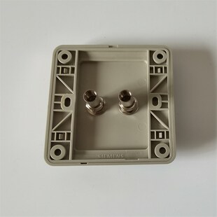 二位有线数字电视插座面板金色双孔螺纹宽频网络连接线2路英制F头