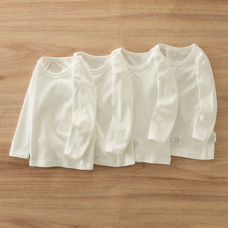 男童女童宝宝纯白色长袖T恤幼儿园儿童打底衫春秋衣睡衣单件上衣,童装/婴儿装/亲子装,T恤,淘宝优惠券,粉丝福利购,淘宝优惠卷