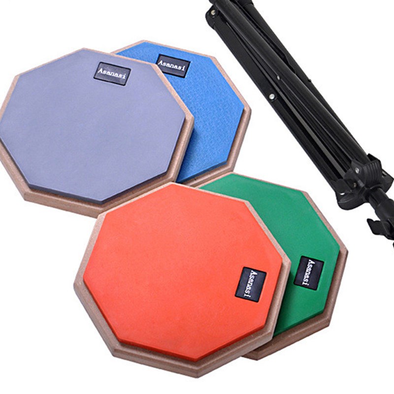 8寸架子鼓练习哑鼓套装哑鼓垫 初学入门鼓垫套装板打击板彩色鼓棒