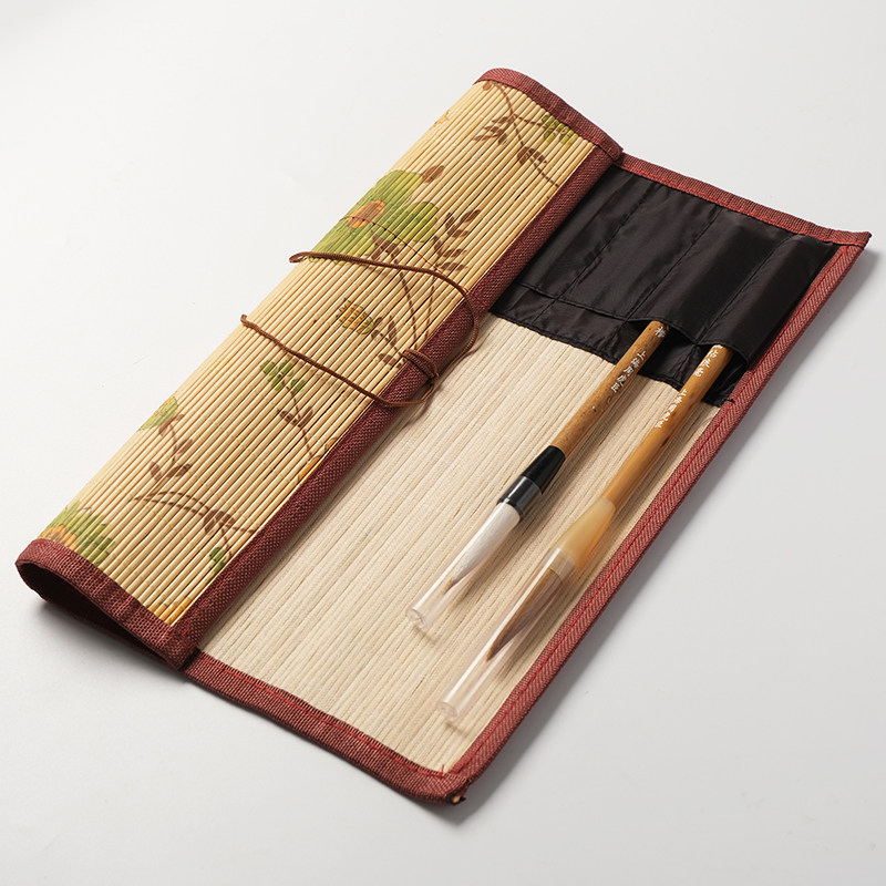 中国风大容量毛笔笔帘大中小号便携复古风竹制笔联学中国风保护毛,文具电教/文化用品/商务用品,笔帘,淘宝优惠券,粉丝福利购,淘宝优惠卷