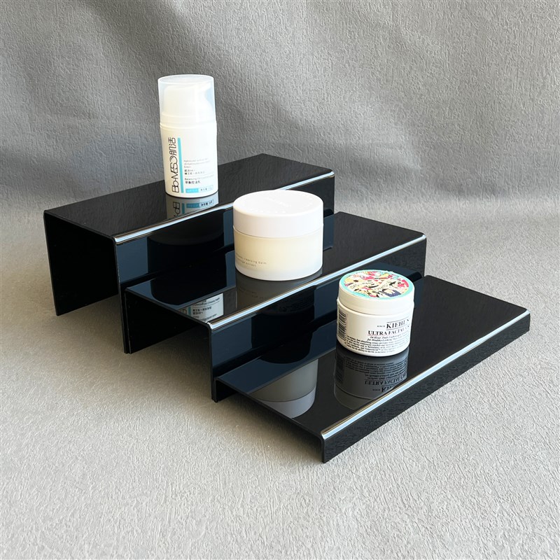 亚克力U型手办模型陈列架透明鞋架鞋托化妆品橱窗展示架可定制