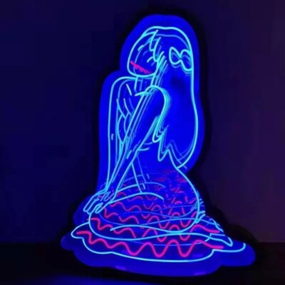 可定制创意卡通无限隧道镜像灯千层镜霓虹灯发光字深渊灯家居装饰