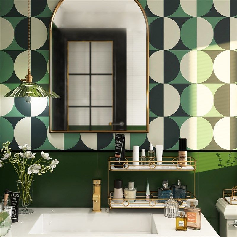 科拉莫 几何-法式复古风厨房卫生间自粘花砖牛油果绿墙面改造墙贴,家居饰品,软装墙贴,淘宝优惠券,粉丝福利购,淘宝优惠卷