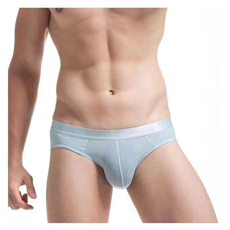 【男款内裤】男士一片式三角薄款透气真丝面料蕾丝透明短裤,女士内衣/男士内衣/家居服,男三角内裤,淘宝优惠券,粉丝福利购,淘宝优惠卷