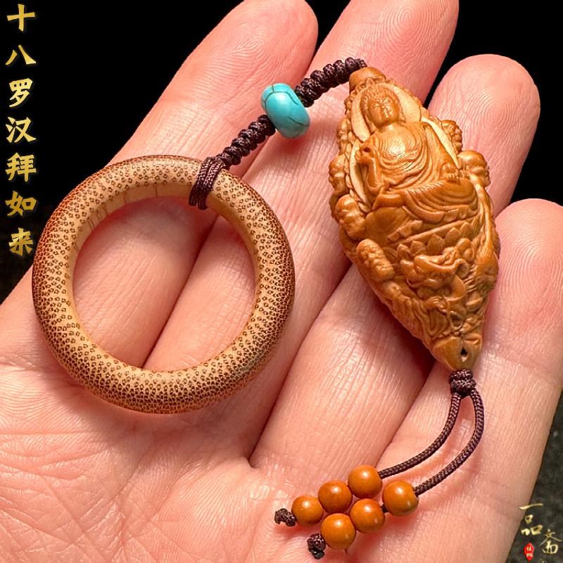 十八罗汉佛像橄榄核单籽精雕雕刻核雕文玩解压手把件男士随身把玩