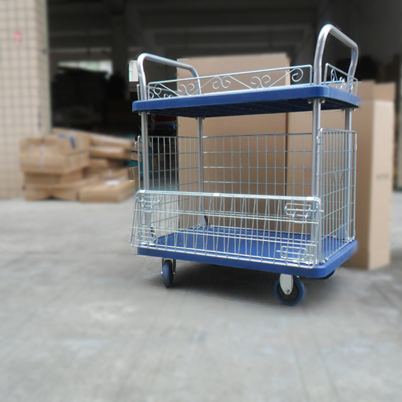 笼车围栏物料车拉货车物流手推车仓库搬运车推货车网格推车