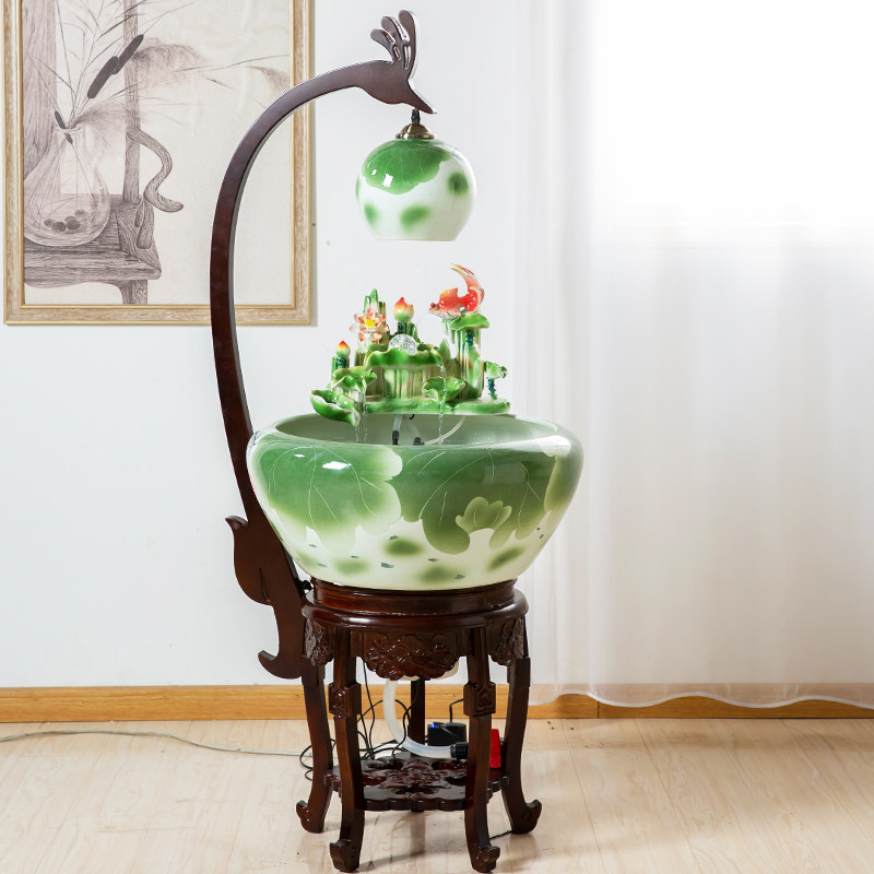 景德镇陶瓷鱼缸碗莲睡莲盆荷花缸乌龟养鱼盆家用流水加氧创意摆件,宠物/宠物食品及用品,桌面缸,淘宝优惠券,粉丝福利购,淘宝优惠卷