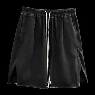 工装 裤 五分裤 夏季 子男女暗黑风 下摆开叉正常裆休闲时尚 2024RO新款