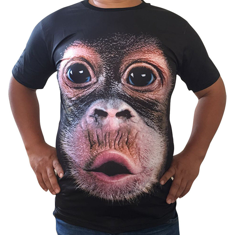 节日聚会恶搞3d肌肉短袖t恤男搞笑大猩猩五花肉衣服年会表演道具
