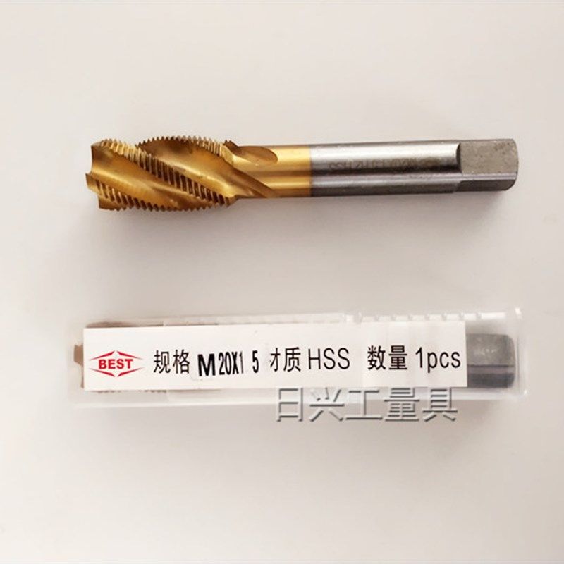 百斯特BEST 镀钛螺旋槽机用丝锥 M14 16 18 M20 M22 M24 M27 M30