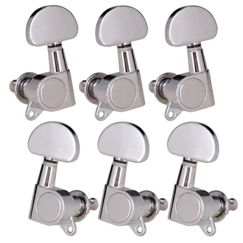 电吉他弦钮民谣吉他琴弦扭斜角全封闭大半圆手柄旋钮弦准上卷弦器