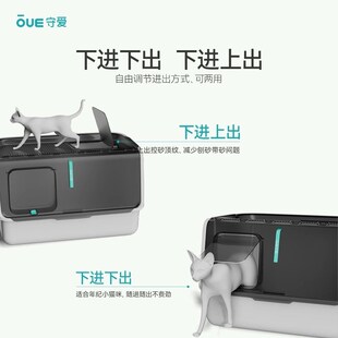 猫砂盆超大号防外溅全封闭式防臭猫屎盆顶入式幼猫特大号猫厕所