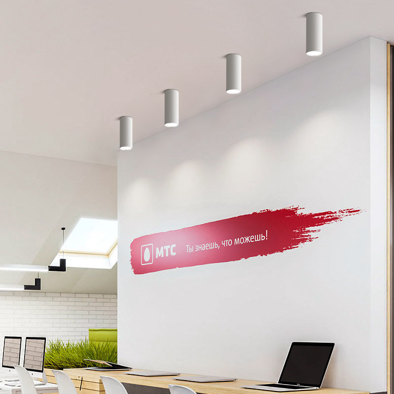 led明装筒灯吸顶灯圆形长筒吊灯办公室健身房店铺商用cob明装射灯,家装灯饰光源,明装筒灯,淘宝优惠券,粉丝福利购,淘宝优惠卷